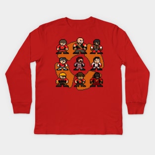 Team Fortress 2 Red Team-TF2 8bit Pixel Art Kids Long Sleeve T-Shirt